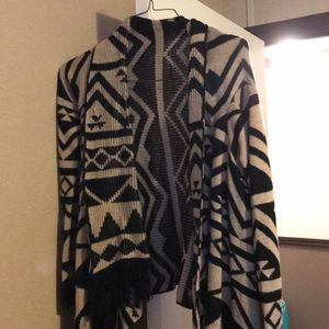 Black and cream cardigan